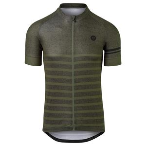 AGU Essential Melange Fietsshirt Korte Mouwen Groen Heren