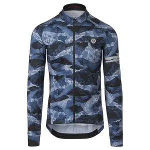 AGU Performance Abstract Mountains Fietsshirt Lange Mouwen Blauw Heren