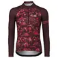 AGU Abstract Flower Essential Fietsshirt Lange Mouwen Donkerrood Dames