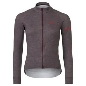 AGU Performance Merino Fietsshirt Lange Mouwen Donkerrood Dames