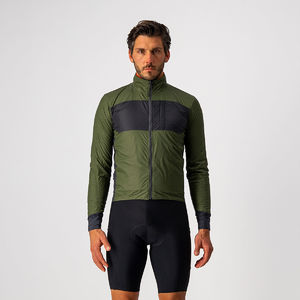 Castelli Unlimited Puffy Fietsjack Groen/Donkergrijs Heren