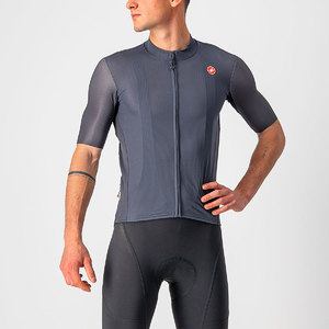 Castelli Endurance Elite Fietsshirt Korte Mouwen Grijs Heren