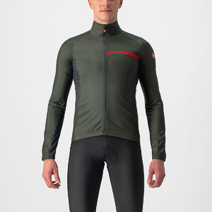 Castelli Squadra Stretch Fietsjack Groen/Donkergrijs Heren