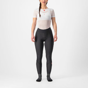 Castelli Velocissima Thermal Fietsbroek Lang Zonder Bretels Met Zeem Zwart Refl