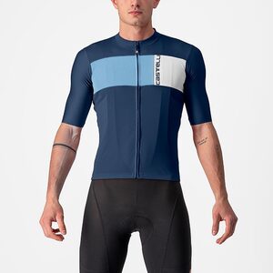 Castelli Prologo 7 Fietsshirt Korte Mouwen Blauw/Zilver Heren