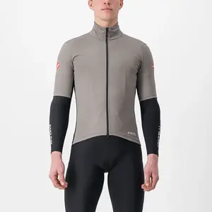 Castelli Perfetto RoS 2 Wind Fietsshirt Korte Mouwen Lichtgrijs Heren