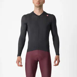 Castelli Espresso Fietsshirt Lange Mouwen Zwart/Donkergrijs Heren