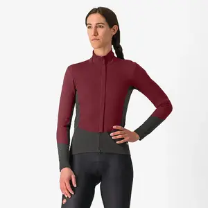 Castelli Perfetto Air Fietsjack Donkerrood/Donkergrijs Dames