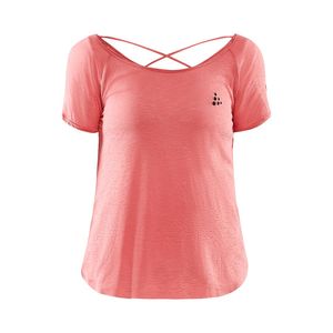 Craft CORE Charge Cross Back Hardloopshirt Korte Mouwen Roze Dames
