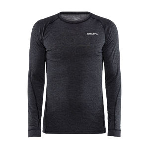 Craft CORE Wool Merino Hardloopshirt Lange Mouwen Zwart Melange Heren