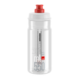 Elite Jet Logo Bidon Transparant/Rood 550ml