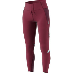 adidas How We Do Hardloopbroek Lang Donkerrood Dames