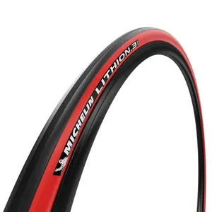 Michelin Lithion3 Racefiets Band Zwart/Rood