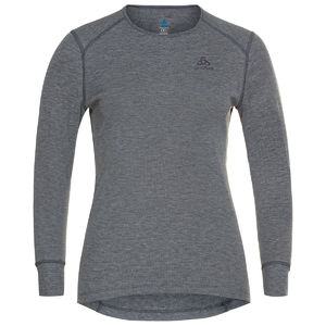 Odlo Active Warm Eco Crew Neck Thermoshirt Lange Mouwen Grijs Melange Dames