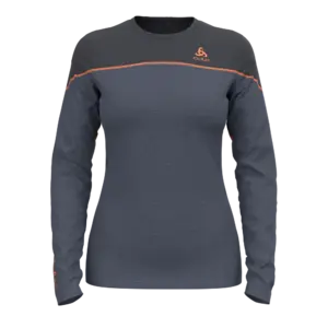 Odlo Revelstoke PW 150 BL Crew Thermoshirt Lange Mouwen Grijs Dames