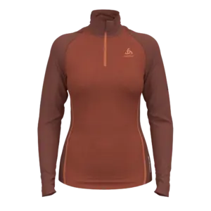 Odlo Natural Perform PW 150 BL Turtle Thermoshirt Lange Mouwen Rood Dames