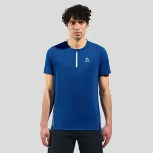 Odlo Axalp Trail Hardloopshirt Korte Mouwen Blauw Heren