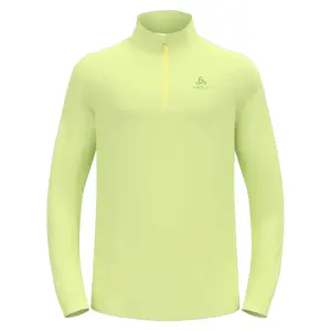 Odlo Essential Ceramiwarm Midlayer Hardloopshirt Lange Mouwen Lime Heren