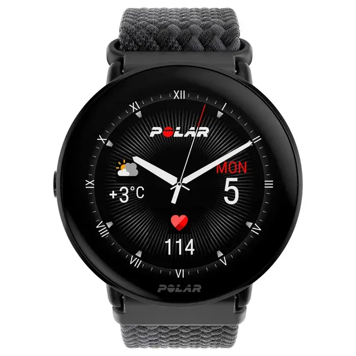 Polar Ignite 3 Sporthorloge Gevlochten Zwart S-L