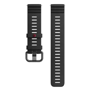 Polar Polsband Grit/Vantage 22mm Siliconen/Zwart S-L