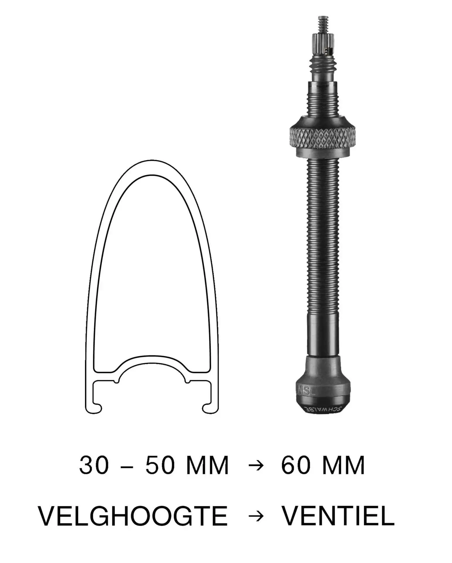 Schwalbe Tubeless Ventiel 2 stuks
