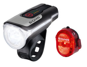 Sigma Sport Aura 80 USB K-Set Led Koplamp 80 Lux + Nugget II Achterlicht