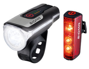 Sigma Sport Aura 80 USB K-Set Led Koplamp 80 Lux + BLAZE Powerled Achterlicht