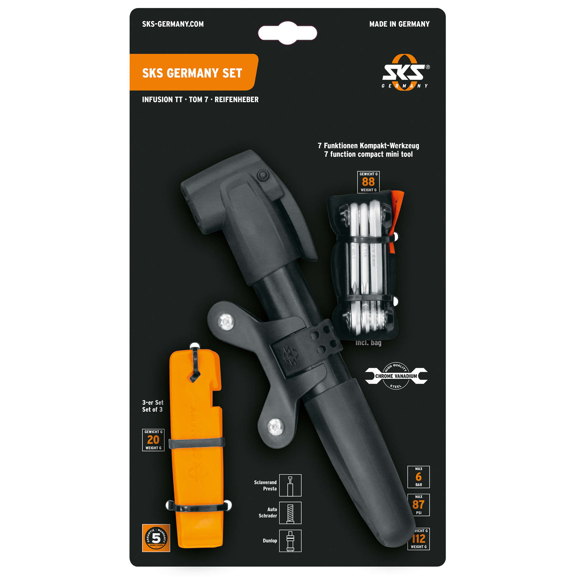 SKS Infusion TT Minipomp/Tom7 Minitool en Bandenlichters