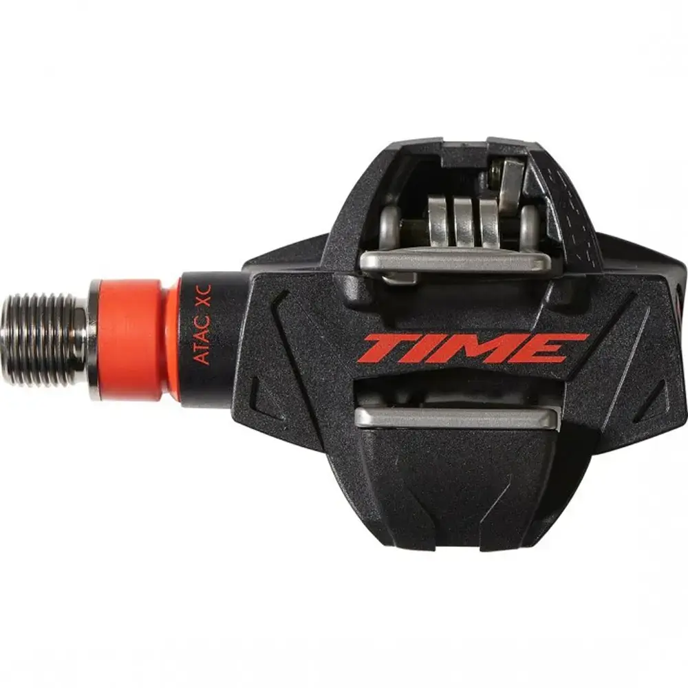 Time Atac XC12 Titan Carbon MTB Pedalen Zwart/Rood