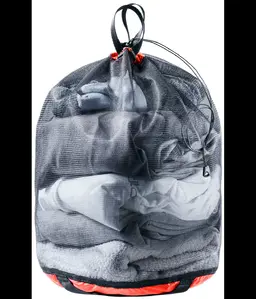 Deuter Mesh Sack 5 Zwart/Rood