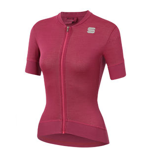 Sportful Monocrom Fietsshirt Korte Mouwen Roze/Zilver Dames