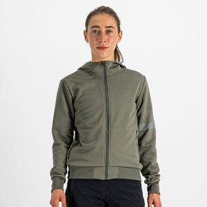 Sportful Giara Hoodie Fietsshirt Lange Mouwen Groen Dames