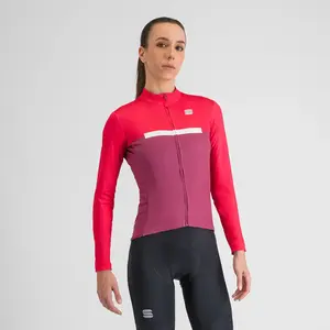 Sportful Pista Thermal Fietsshirt Lange Mouwen Roze/Paars Dames