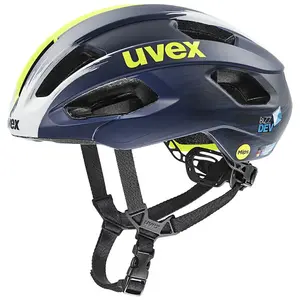 Uvex Rise Pro MIPS Race Fietshelm Intermarché-Wanty Blauw/Geel