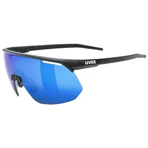 Uvex Pace One Sport Zonnebril Mat Zwart met Mirror Blue Lens