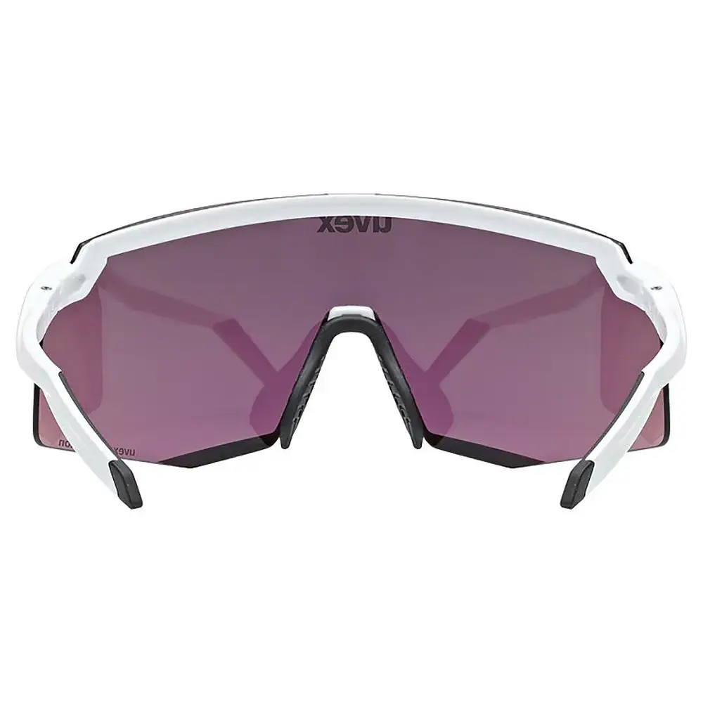 Uvex Pace Stage CV Sport Zonnebril Mat Wit met Mirror Green Lens