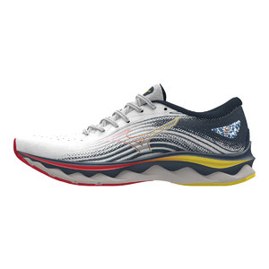 Mizuno Wave Sky 6 Hardloopschoenen Wit/Geel/Rood Dames