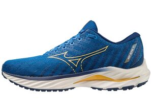 Mizuno Wave Inspire 19 Hardloopschoenen Donkerblauw/Goud Heren