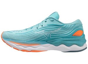 Mizuno Wave Skyrise 4 Hardloopschoenen Blauw/Wit/Oranje Dames