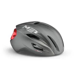 MET Manta MIPS Race Fietshelm Grijs/Rood