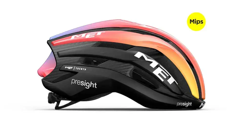 MET Trenta 3K Carbon MIPS UAE ADQ Race Fietshelm Zwart/Multi