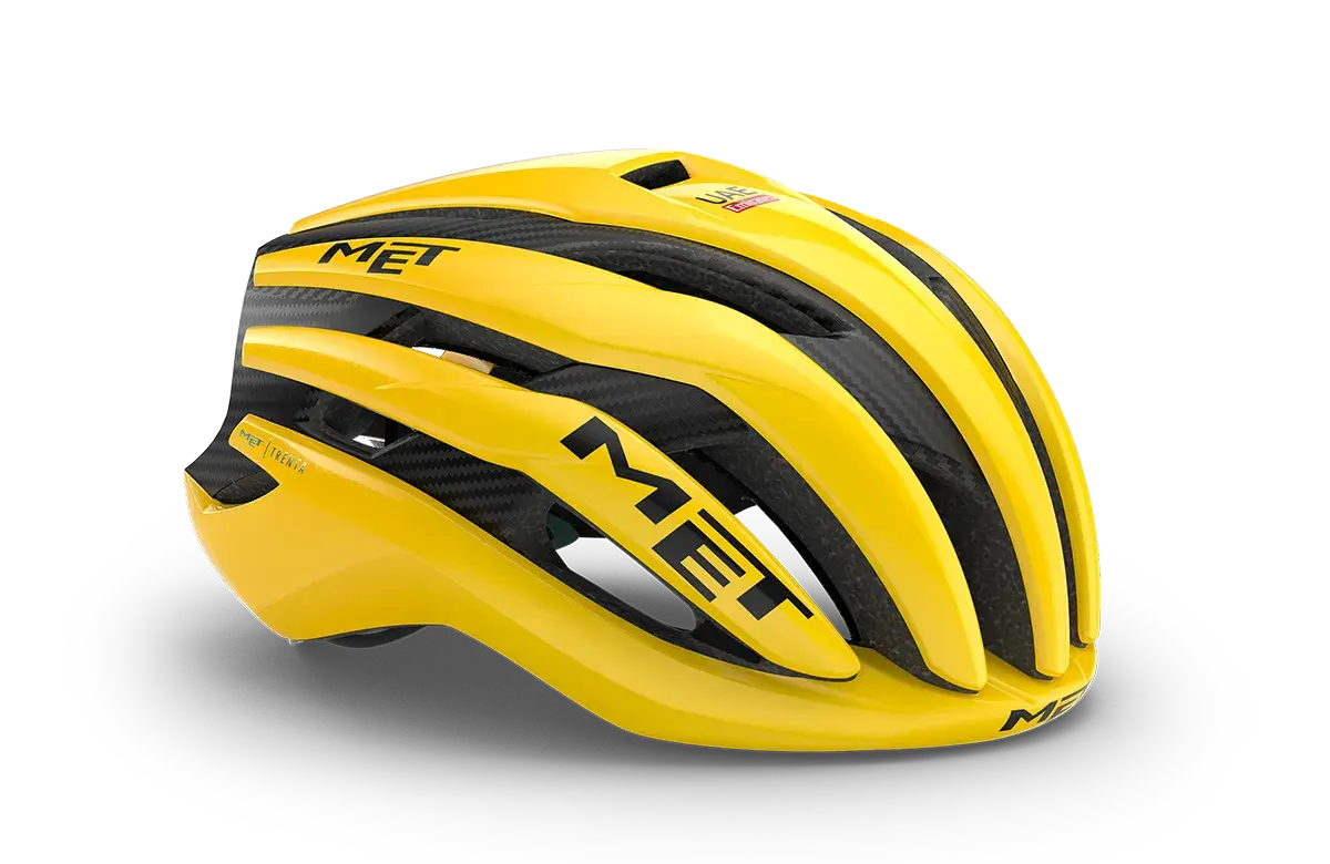 MET Trenta 3K Carbon MIPS Race Fietshelm TdF Geel