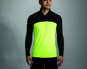 Brooks Dash 1/2 Zip Hardloopshirt Lange Mouwen Geel/Zwart Heren