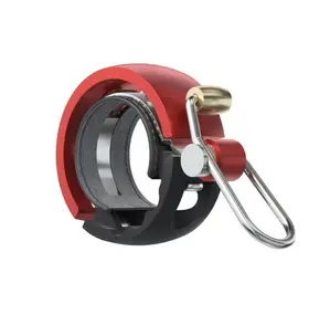 Knog Oi Luxe Small Fietsbel Zwart/Rood