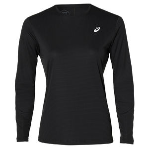 ASICS Silver Hardloopshirt Lange Mouwen Zwart Dames