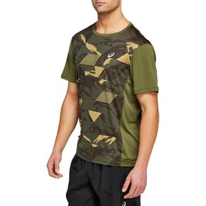 ASICS Future Camo Hardloopshirt Korte Mouwen Groen Heren