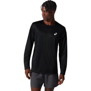 ASICS Core Hardloopshirt Lange Mouwen Zwart/Zilver Heren