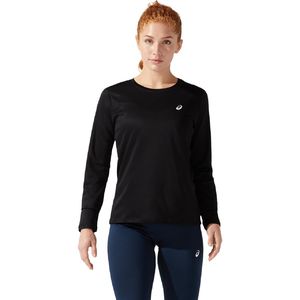 ASICS Core Hardloopshirt Lange Mouwen Zwart/Zilver Dames