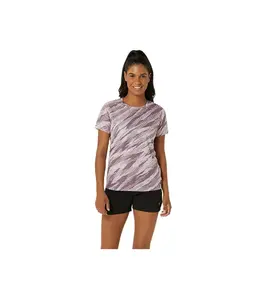 ASICS Core All Over Print Hardloopshirt Korte Mouwen ROSE/MAUVE Dames