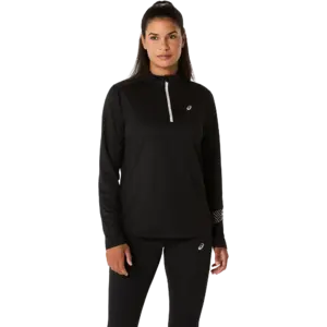 ASICS Icon 1/2 Zip Hardloopshirt Lange Mouwen Zwart Dames